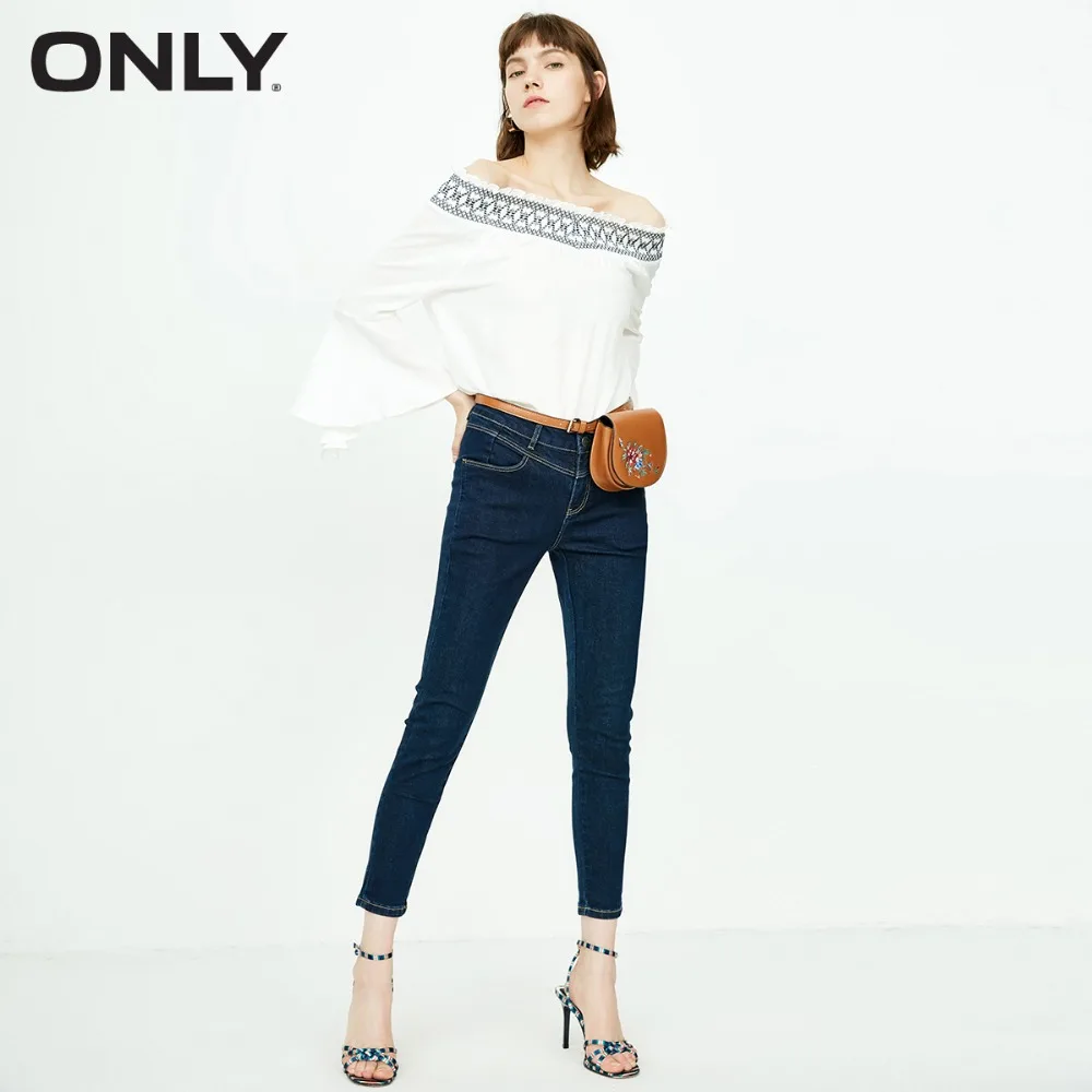 

ONLY Women's new simple simple close-fitting nine-point jeans | 118349516