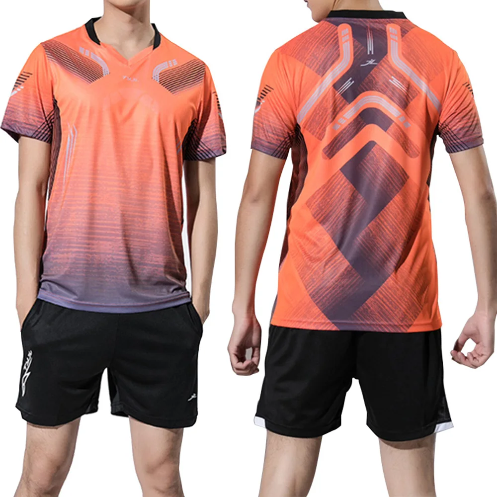 New Badminton clothes Men   sports badminton clothes   Tennis wear sets   Qucik Dry Tennis shirts + shorts  sport wear tracksuit