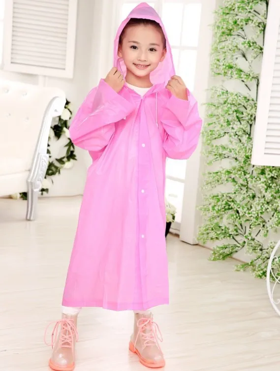 EVA Environment Raincoat for student Girl boy Rain coat Poncho kid ...