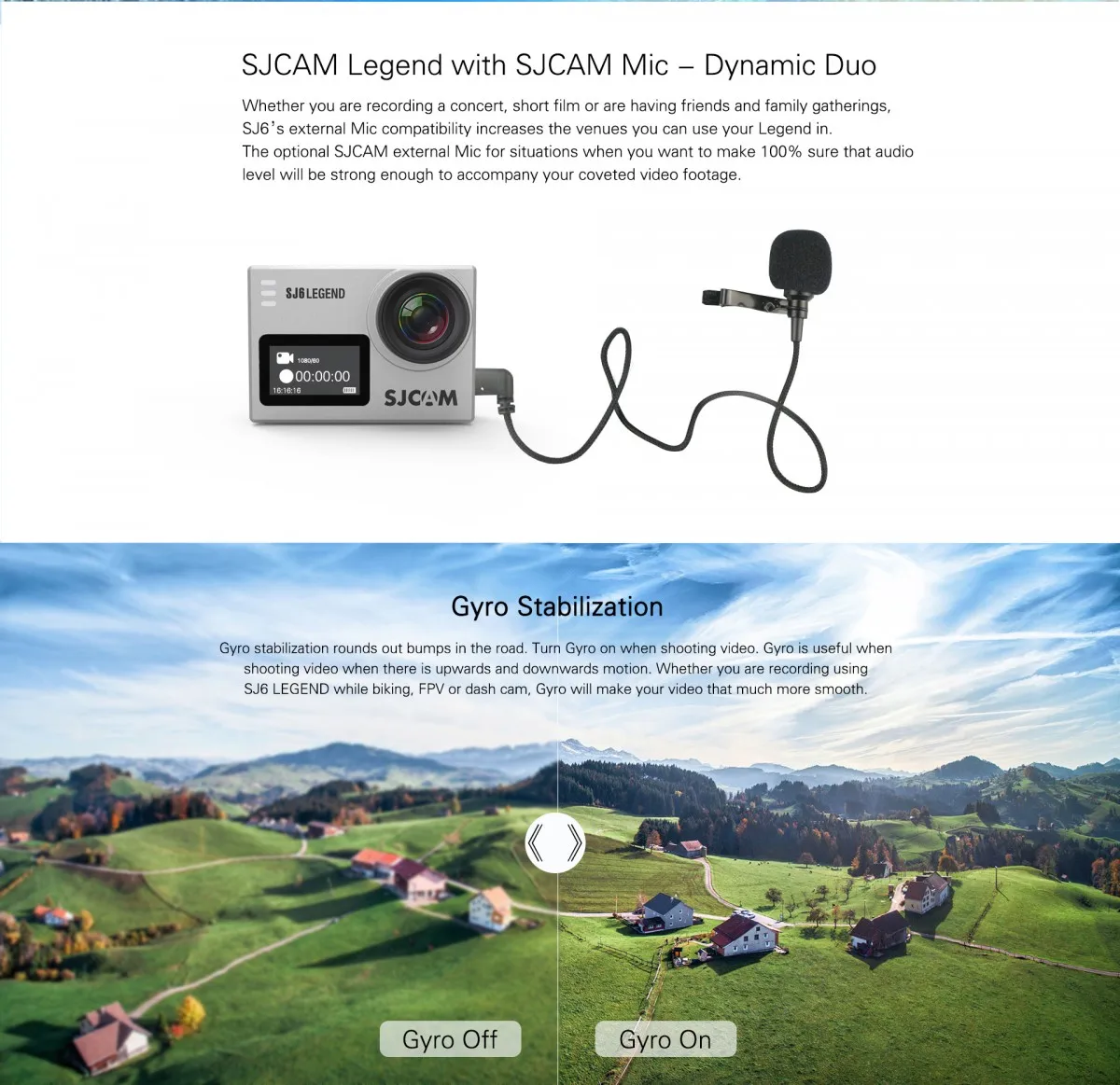 SJCAM SJ6 Legend 2' сенсорный экран дистанционного действия шлем Спорт DV камера водонепроницаемый 4 к 24FPS NTK96660 RAW двойной экран