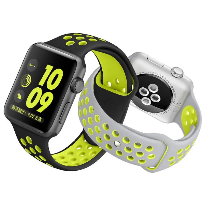 

Soft Sport Watchband Silicone Band For Apple Watch Series 4/3/2/1 iwatch 42mm/38mm Replaced Bracelet Strap 40mm/44mm