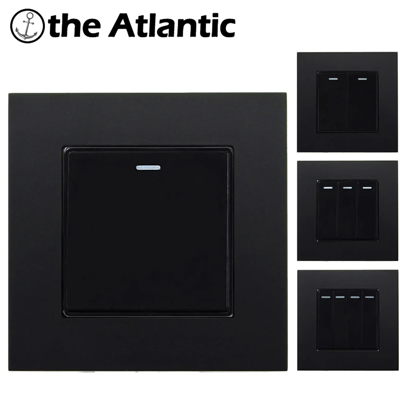 

Wall Switches 1 2 3 4 Gang Button LED Lamp Light Switch On / Off Wall Switch PC Plastic Panel Push Button Interruptor