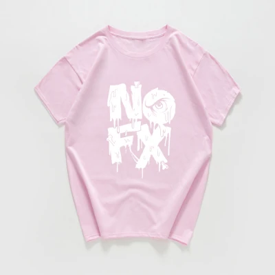 NOFX Поп/Рок Панк Харадзюку женские футболки повседневные Большие футболки женские летние хлопок женские футболки женская одежда - Цвет: W392MT pink