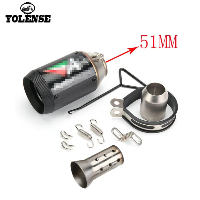 

Universal Motorcycle Exhaust 51mm Pipe For KAWASAKI Ninja 1000 250R 500R ZX-10R ZX-14R ZX-6R ZX6R ZX-6RR 300 Versys 650 1000