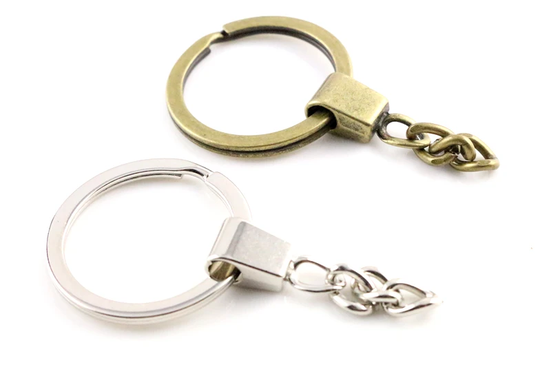 10pcs/lot Key Ring ( Ring Size 30mm ) Key Chain Rhodium And Bronze