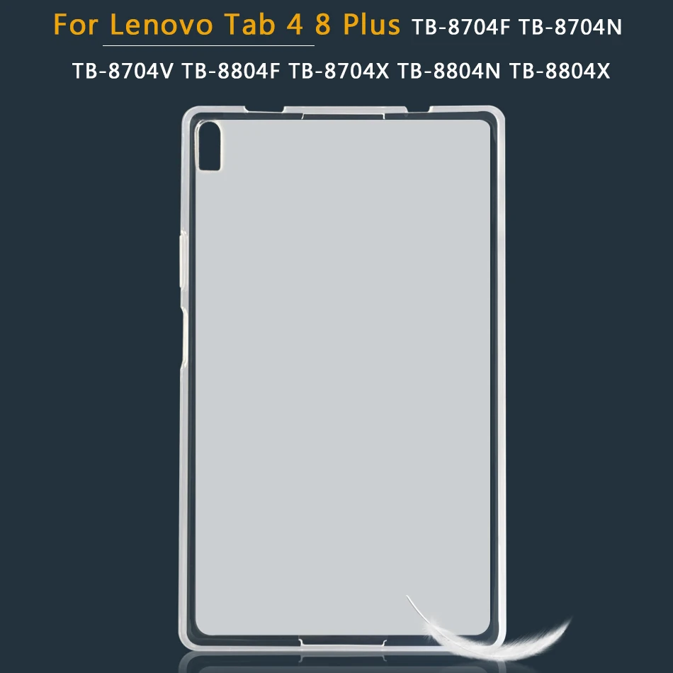 Силиконовый чехол для lenovo Tab 4 8 10 Plus Tab2 Tab 10 на возраст 2, 3, 4, Tab 7 Essential A7 A8 A10 E7 E8 E10 M10 P10 P8 Tablet крышка чехол сумка - Цвет: TAB4 8PLUS