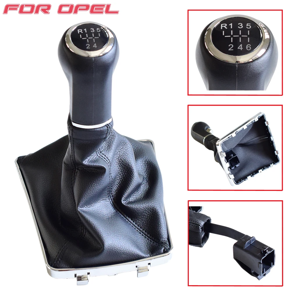 

Car 5 6 Speed Gear Shift Knob Stick Knob Shifter For VAUXHALL OPEL ASTRA III H 1.6 2004 2005 2006 2007 2008-2010 Car Styling
