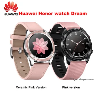 

Huawei honor watch dream smartwatch 1.2 inch AMOLED touchscreen heartrate monitoring BT4.2 BLE GPS 5ATM waterproof