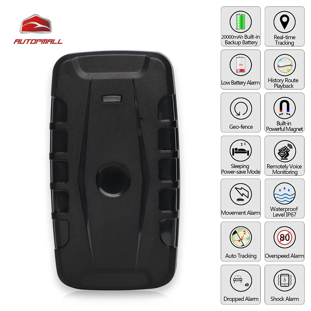 3G GPS Tracker Car Vehicle Locator LK209C 20000mAh Battery Standby Time