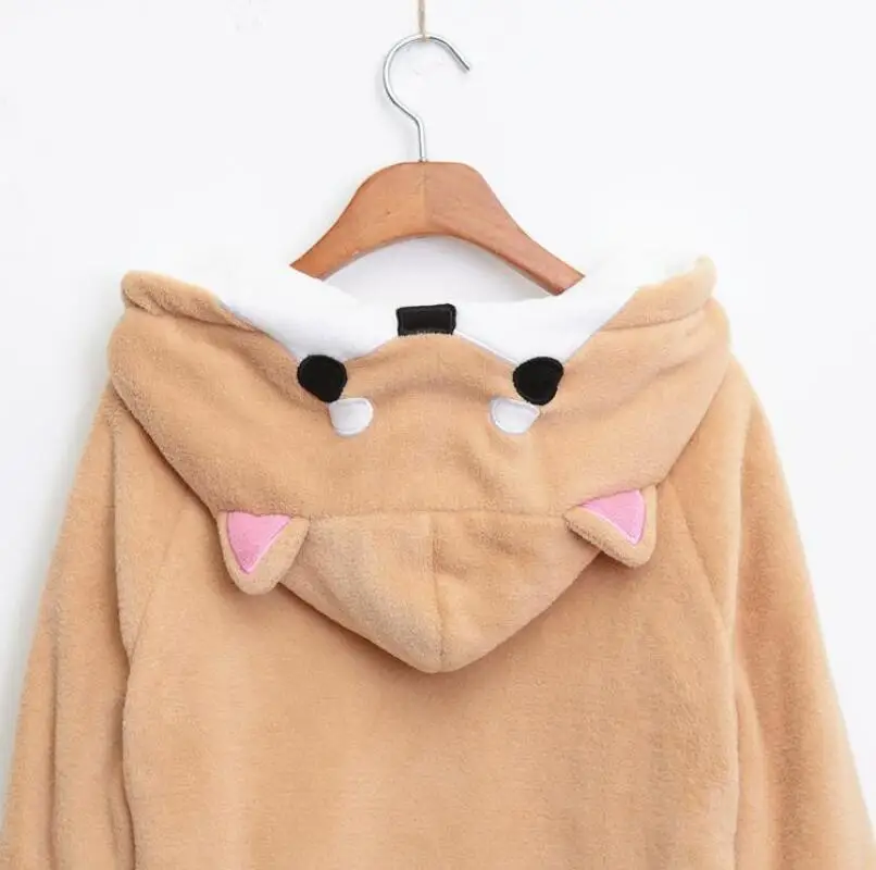 Harajuku японский Kawaii толстовки женские с ушками милые Doge Muco зимние плюшевые Muco!