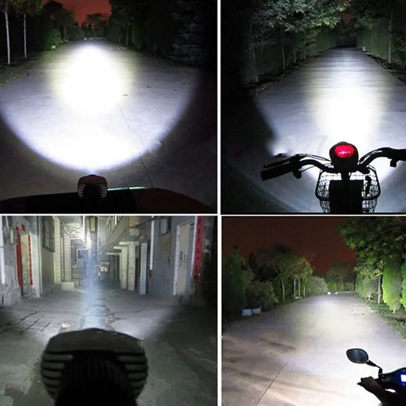 Apmatauto 2pcs Waterproof Motorcycle LED Spotlight Headlight 6W 1000Lm XML-T6 White 6000k Scooter/Bike Aluminum Fog DRL Headlamp