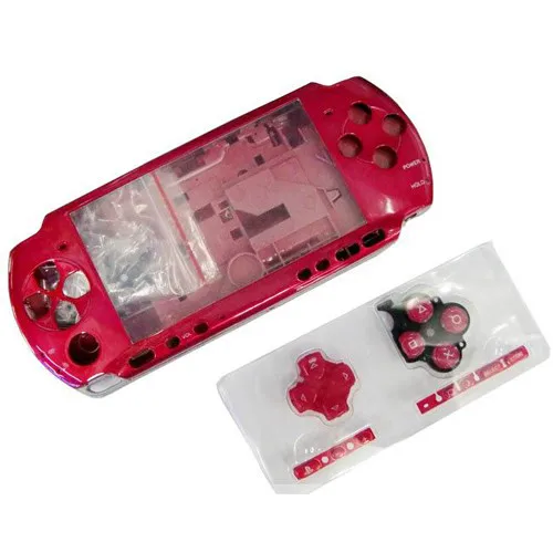 Red Full Housing Shell Faceplate Case Repair Replacement for Sony PSP