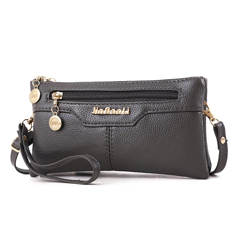 Bokinslon Women Wallets Fashion PU Leather Long Zipper crossbody shoulder bag women