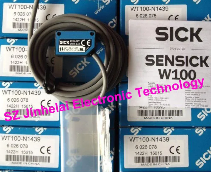 100% Оригинальный фотоэлектрический переключатель Sick датчик WT100-N1439 + stent |