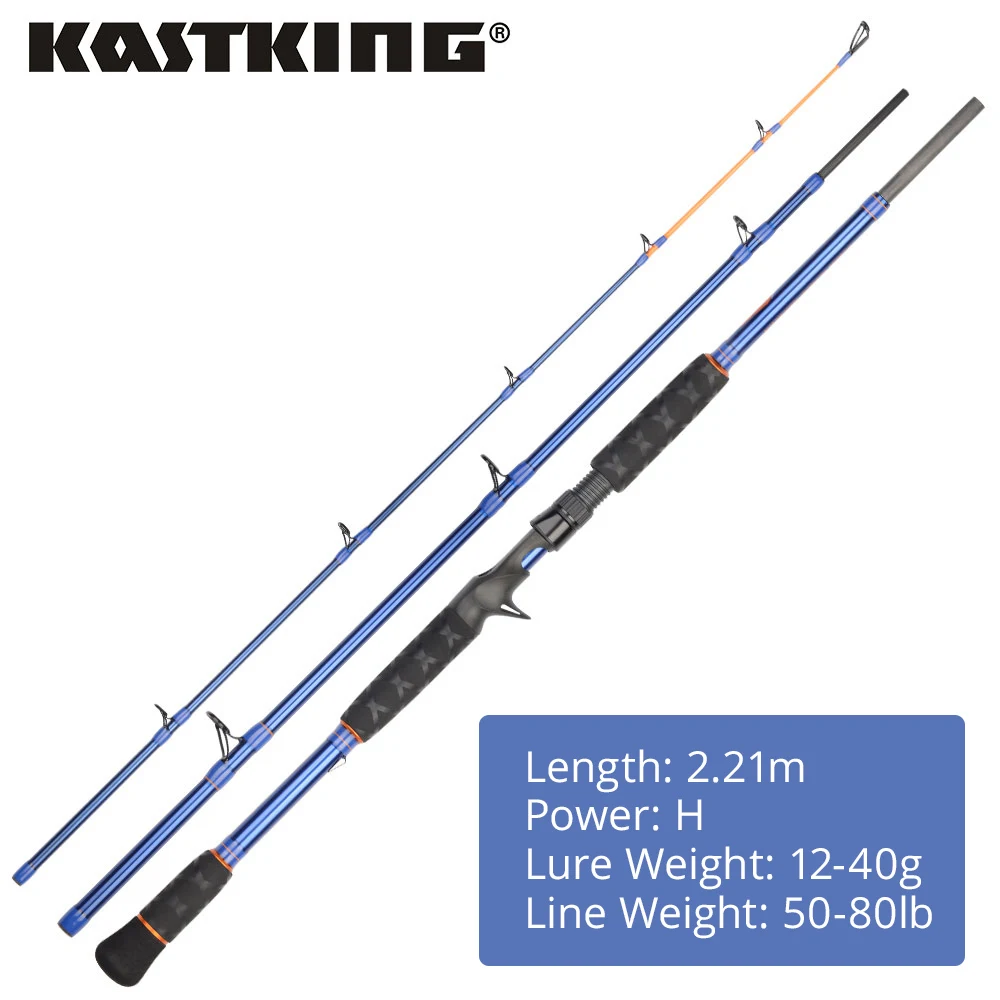 KastKing каснаке 24T+ 30T карбоновая литьевая Удочка 2,21 m 2,28 m H XH power baitcasing Rod для Snakehead рыболовная удочка - Цвет: Белый