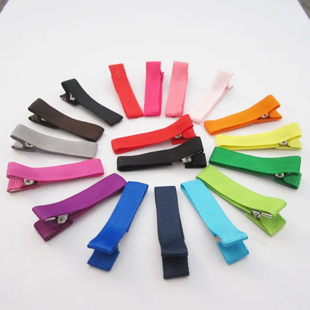 Baby Hair Clips 50pcs 1.8" DIY hair Accessory clips Baby girl Ribbon