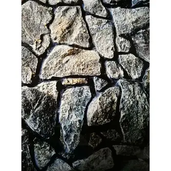 

8019 23.3" x 60" Double Sided Background Aquarium Decoration Rock / Night Woods Fish Tank Background Picture Poster