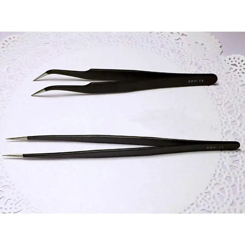 

1Pcs Stainless Steel Tweezers For Handmand DIY Diamond Embroidery Tools Bend/Straight Head Anti-static Diamond Painting Supplies