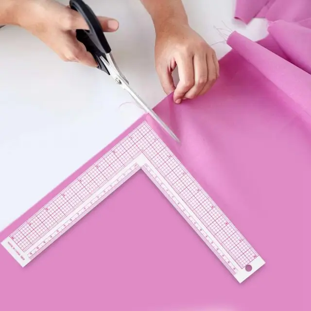 Plastic L Square Shape Ruler French Curve Sewing Measure ruler