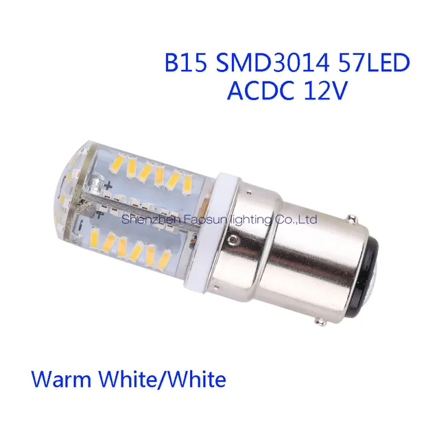 B15 Led Bulb Lamp High Smd3014 57leds Acdc12v White Warm B15 Led Bulb Lamp High Smd3014 57leds Acdc12v White Warm Light Replace Halogen