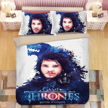 

3D Game of Thrones bedding sets twin full queen king duvet cover sets anime pillowcase boy quilt cover sets fashion bedclothes