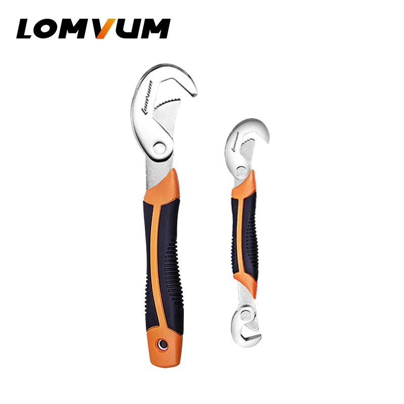 

LOMVUM 2Pcs Multi-function Adjustable Socket Wrenches Spanner Universal Key Wrench Set 6-32mm Hand Mutitool for Screws Nuts