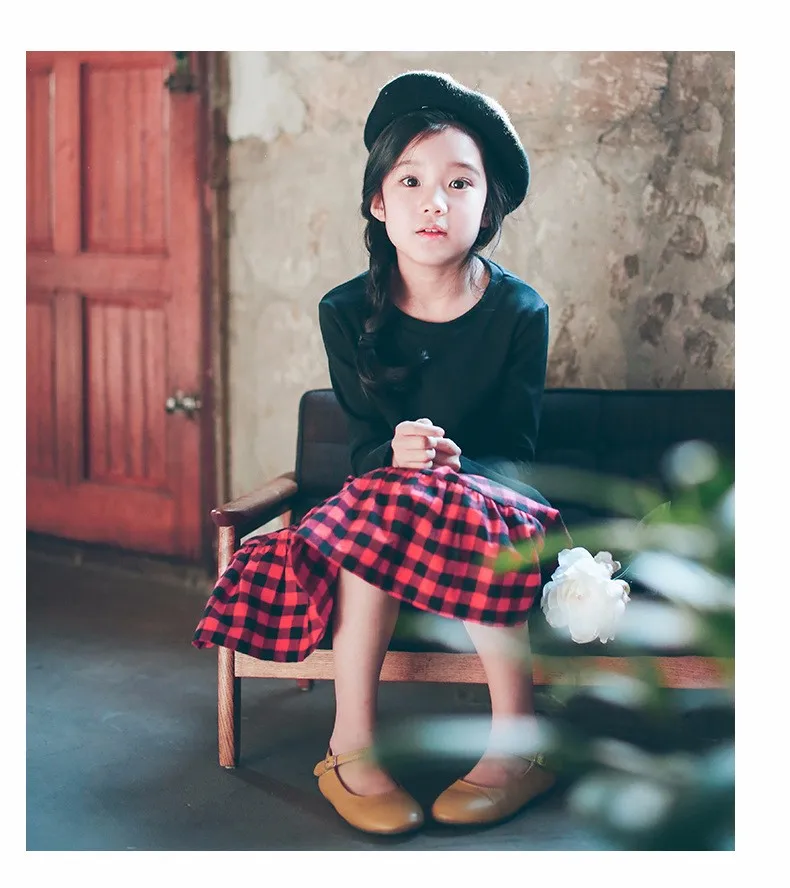 England style long skirts for baby teenage girls red plaid pleated skirt girl 2017 new spring autumn winter children clothing 5 6 7 8 9 10 11 12 13 14 15 16 years old little big teenage girls pleated skirts for kids (19)