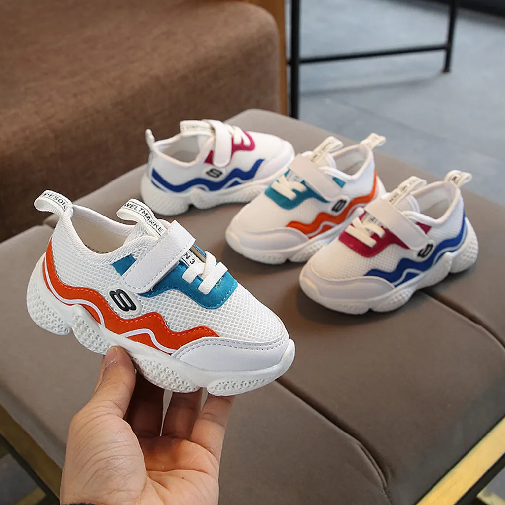 Children Baby Girls Boys Mesh Petchwork Running Sport Sneaker Casual Shoes | Детская одежда и обувь