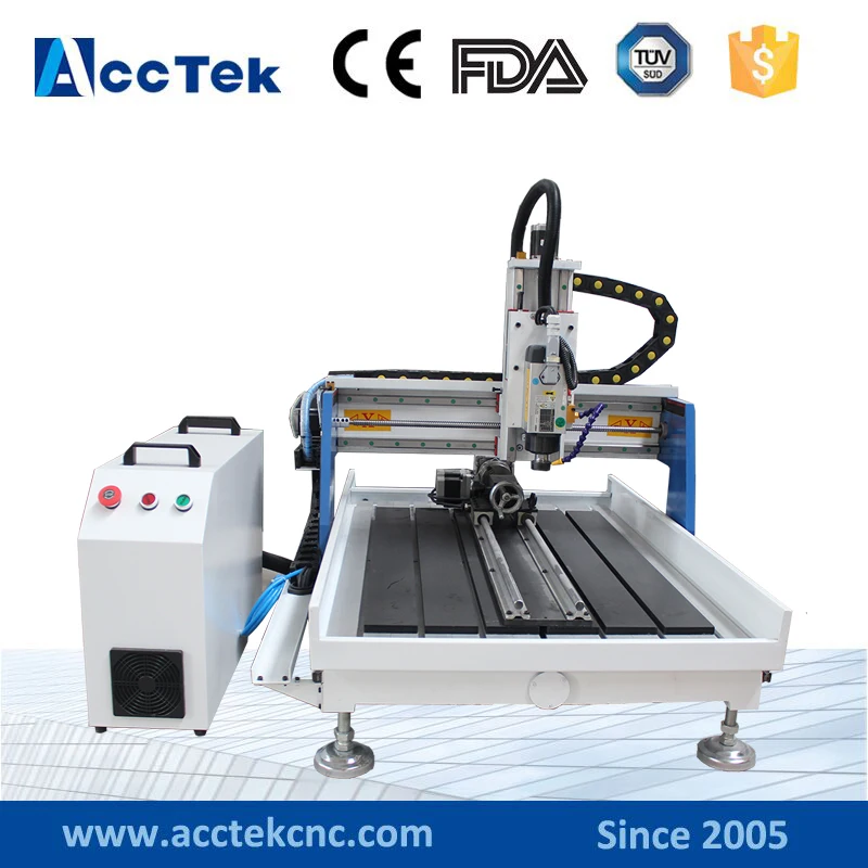 Китай низкая цена, высокая скорость стабильной 4 оси мини-cnc фрезерный станок для продажи AKG6090