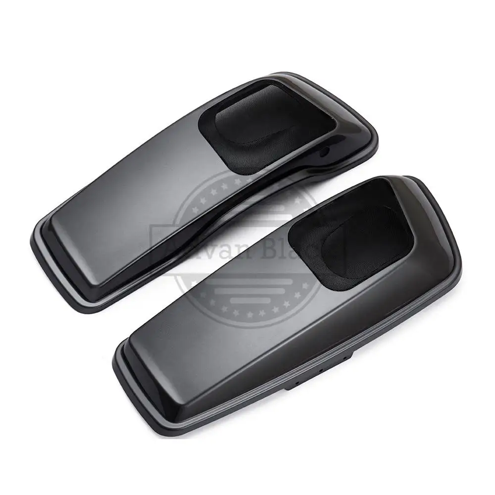 Charcoal Pearl Hard Saddlebag Baggers Speaker Lids for Harley Davidson