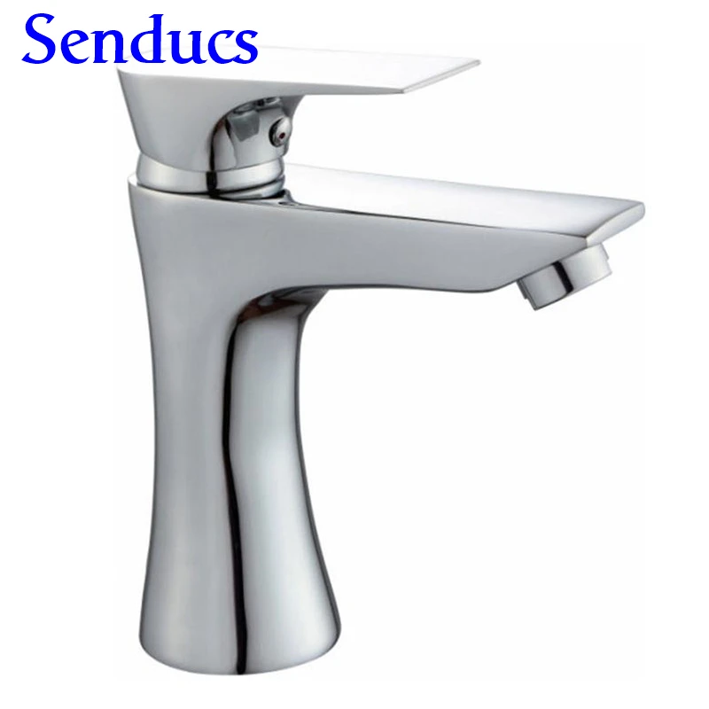 

Free shipping copper bathroom basin sink faucet with single handle polished chrome basin faucet of hot cold bathroom mixer tap