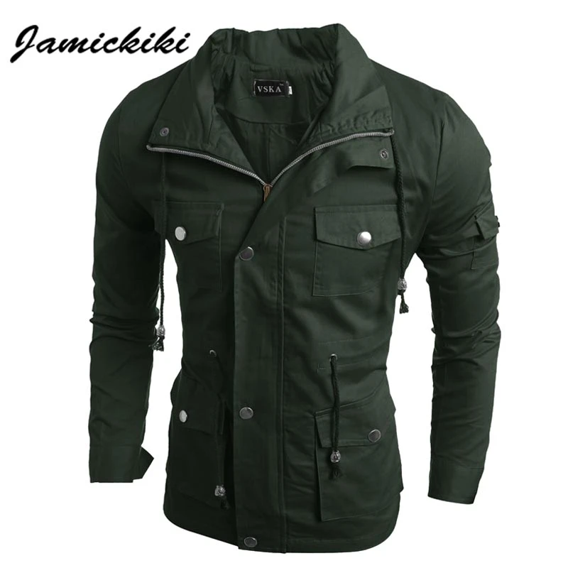 Jamickikiブランド16メンズミリタリージャケットウインドブレーカーjaqueta Masculina軍ジャケットメンズ二層オーバーコート メンズ服 Jackets Jean Jacket Clothesclothes Drying Aliexpress