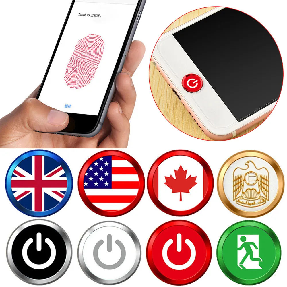 

Home Button Sticker-Touch ID Button Support Fingerprint Indentification System Touch ID for iPhone for iPad Perfect Fit