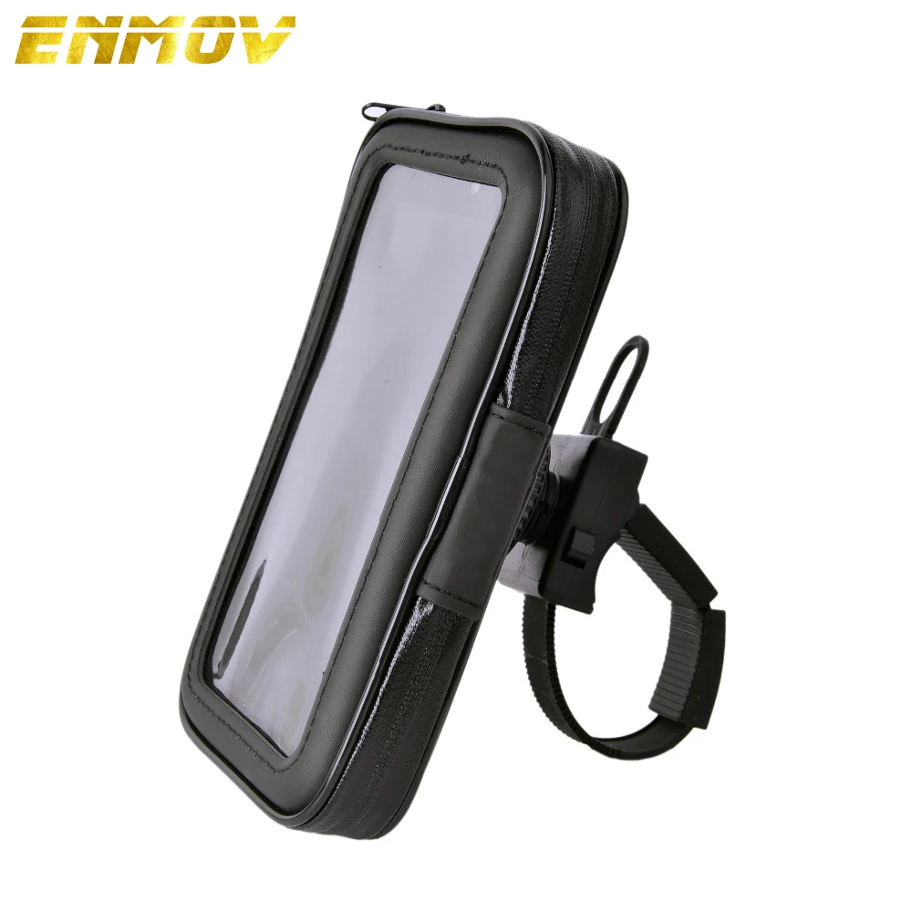 

ENMOV Bike Phone Holder Waterproof Bag Case Adjustable Handlebar Support Mount for GPS Smartphone Screen touch Bicycle Holder