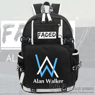 

Hot Faded Alan Walker Backpack Cosplay Fashion Luminous Canvas Bag Schoolbag Travel Bags