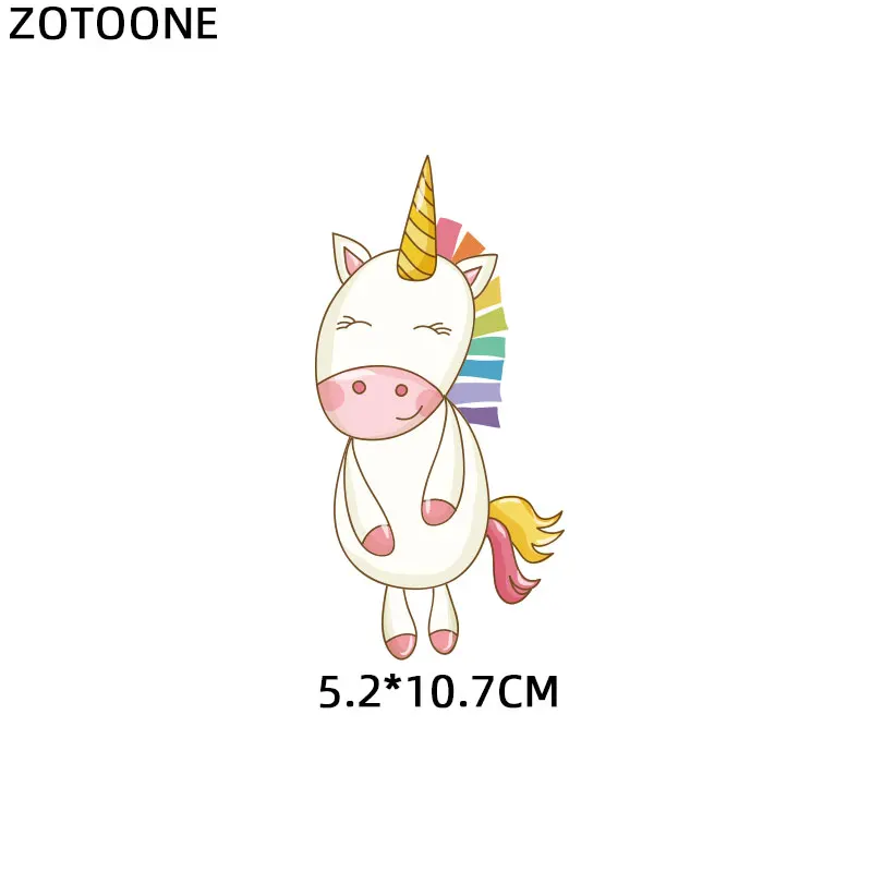 1105 ZOTOONE нашивки с полосками, набор, железная передача, единорог, кошка, нашивки в форме собак, футболки для девочек, детская одежда, сделай сам, переводные наклейки, G - Цвет: 1105