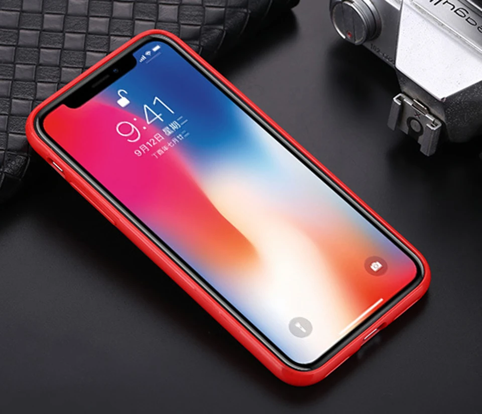 Tendway Phone case for iphone 78X Tempered Glass Case Cover Transparent Funda for iphone 56 Accessories (9)