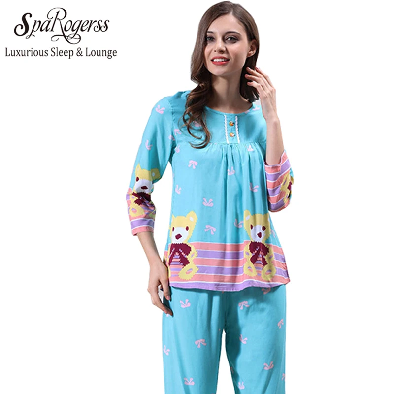 sparogerss cotton women pajama set 2017 spring sale sparogerss cotton women pajama set 2017 spring sale