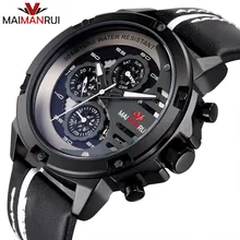 Multi-functional Sports Men's Watch Top Luxury Brand Leather Watches Waterproof Relogio Masculino For Seiko Movement Students