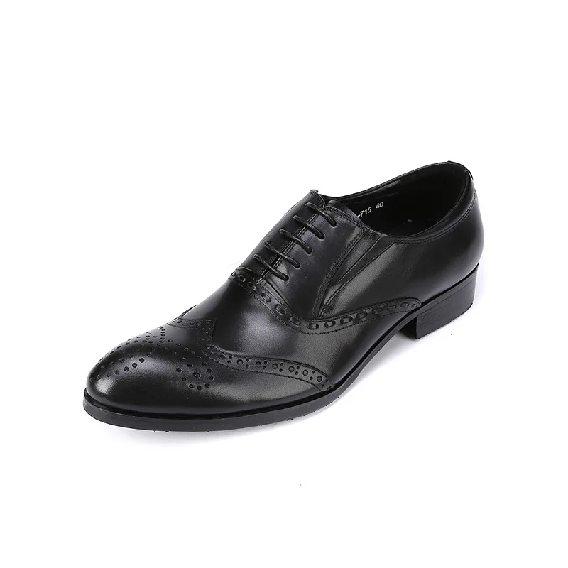 MYCOLEN Italian Designer Black Brown Brogue Shoes Genuine Leather Lace Up Men Formal Dress Shoes Party Office Wedding Oxfords