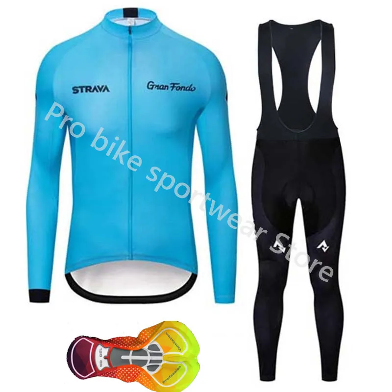 Майо Ropa ciclismo Strava весна и осень с длинным рукавом велосипед Костюмы комплект Гонки Велосипедный спорт Mountain Pro team Велоспорт jerseyn