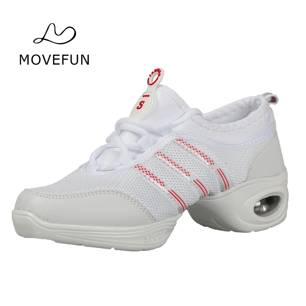 Movefun/современная танцевальная обувь для фитнеса и джаза; женская дышащая обувь на платформе с мягкой подошвой; Танцевальные Кроссовки; женская обувь-62