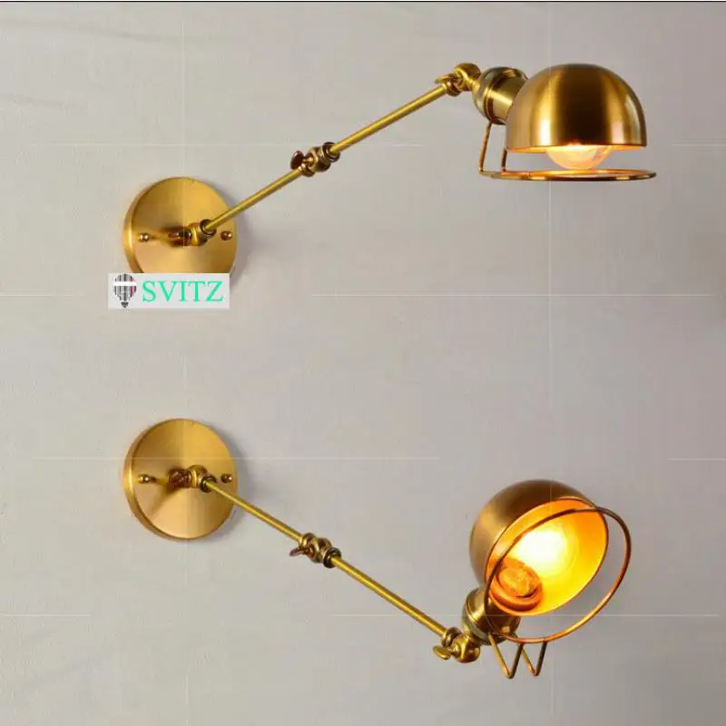Античная бронза настенный светильник s Лофт ретро железных качель бар ing E27 led