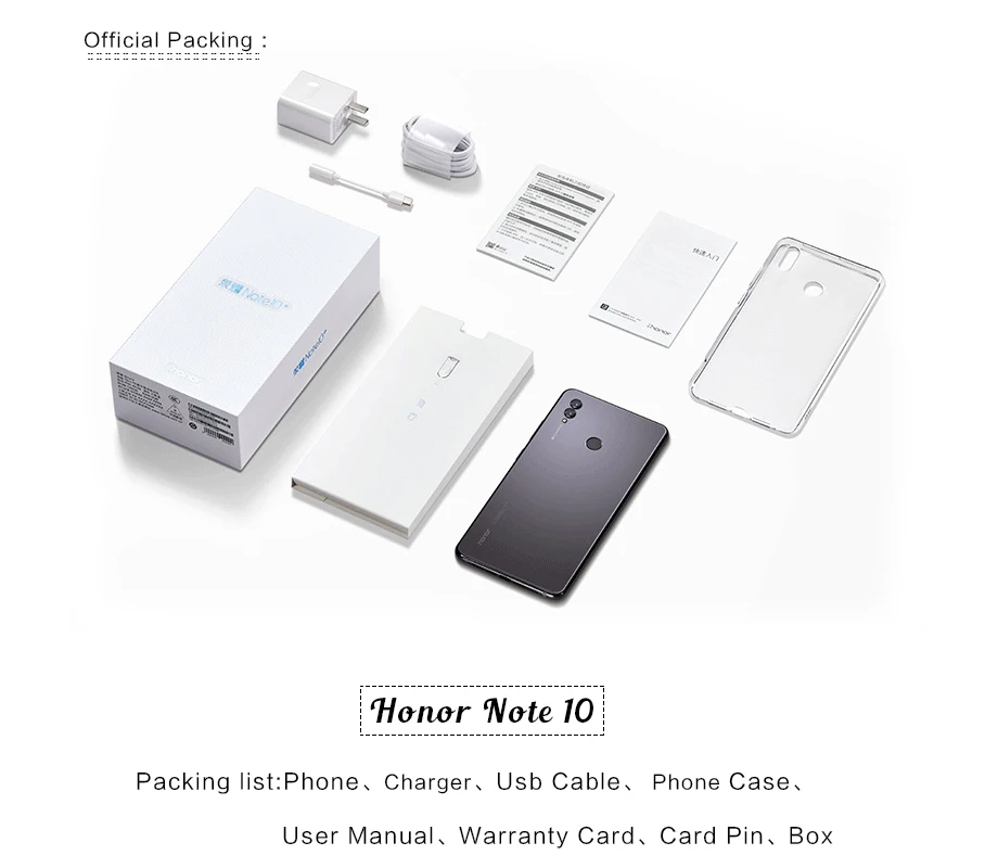 HONOR Note 10, игровой смартфон, 6,95 дюймов, Kirin 970, четыре ядра, 5000 мАч, аккумулятор, Android 8,0, отпечаток пальца, 24мп, NFC