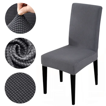 

Polar fleece fabric chair cover Slipcovers Stretch Removable Dining seat Chair Covers Hotel Banquet Seat Covers housse de chaise