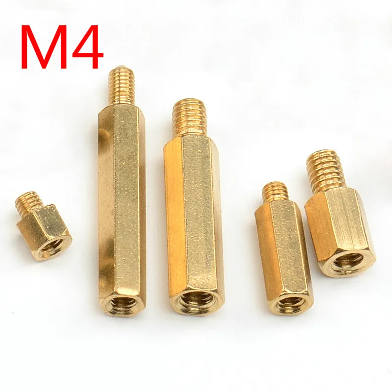 20 шт M4 * 6/7/8/10/12/15/18/20 + 6 мм болты с шестигранной головкой латунь расстояние винты с резьбой столб PCB компьютер PC материнская плата стоек