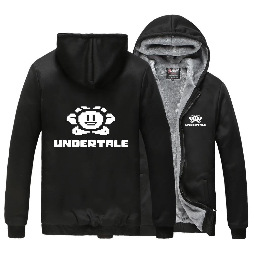 Популярная игра «Undertale», утепленные толстовки с длинными рукавами, Повседневный свитер пальто на молнии, Популярные топы с капюшоном