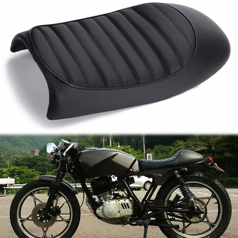 

New Black Cafe Racer Moto Hump Seat Saddle For Suzuki GS For Yamaha XJ For Honda CB
