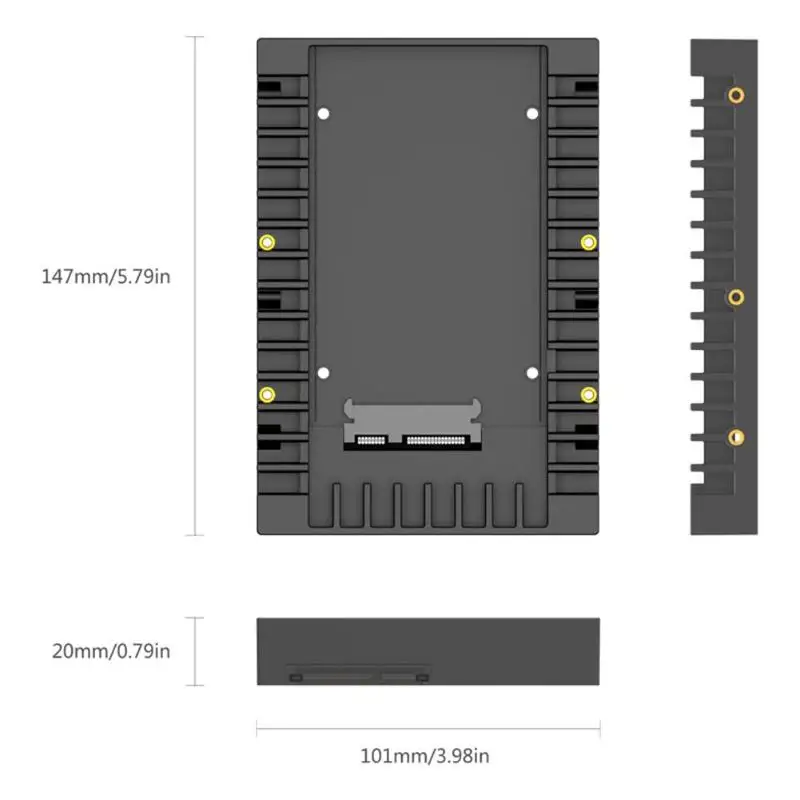 2,5-3,5 дюймов HDD адаптер жесткий диск Caddy Поддержка SATA 3,0 6 Гбит/с Поддержка 7/9. 5/12. 5 мм 2,5 дюйма SATA HDD SSD твердотельный диск