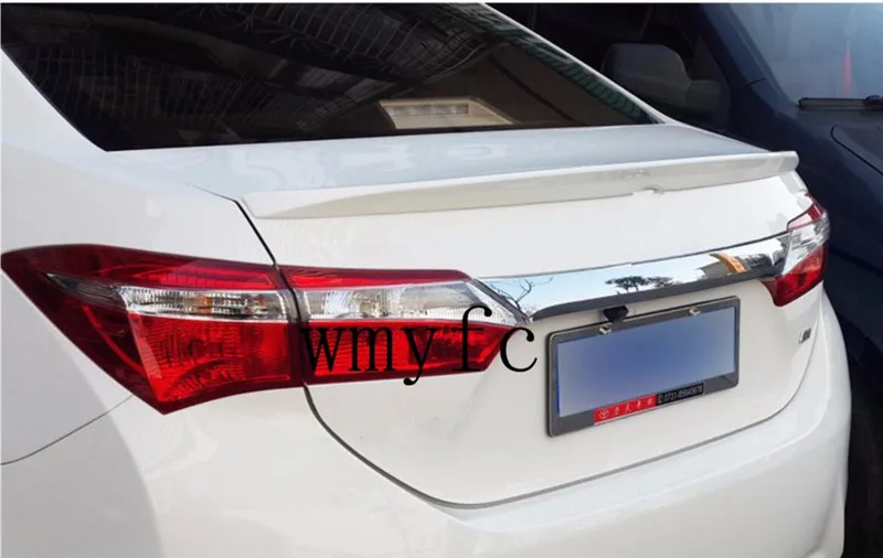 Для Toyota Corolla ABS Пластик Неокрашенный Грунтовка хвост Магистральные губ крыла задний спойлер украшения автомобильные аксессуары